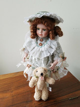 Seymour Mann, Inc. Doll 12&quot; Sophia With Teddy Bear - £13.45 GBP