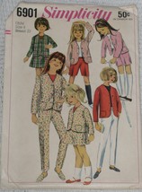 Simplicity Pattern 6901 Girls&#39; Pants, Shorts, Jacket &amp; Skirt Size 4 Vintage 60&#39;s - £6.17 GBP