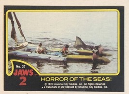 Jaws 2 Trading cards Card #37 Horror Of The Seas - £1.59 GBP