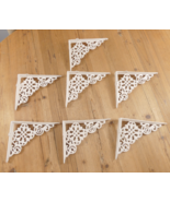 7 Cast Iron Shelf Brackets Antique Style White 7.5&quot; x 6&quot; Corbels Book Wa... - $66.18 CAD