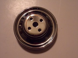 OLDER NEW CHOME FORD DOUBLE GROOVE WATER PUMP PULLEY - $99.00