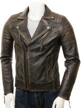 LE Men Vintage Biker Leather Jacket Buckerell - £110.31 GBP+