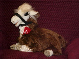 16&quot; Rare Folkmanis Llama Hand Puppet Plush Toy With Harness Discontinued  - $99.99