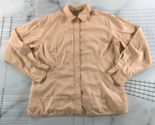 Vintage L.L. Bean Button Down Shirt Womens 12 Light Orange Tan Cotton - £15.56 GBP