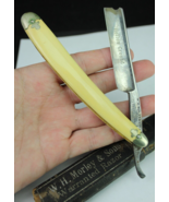 RARE straight edge razor vintage &quot;HOLLOW GROUND&quot; Clover Brand W.H. Morle... - £27.02 GBP