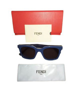 Fendi Square Sunglasses Blue 49-22-145mm Made in Italy w Case Sleek Unis... - £160.44 GBP