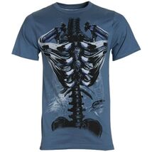 JR Nation Rib Cage on a new medium Blue tee shirt - $20.00