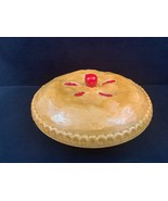 NEW! Vintage Cherry Pie Plate with Lid Covered Keeper Server Holder  - £19.17 GBP