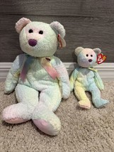 Vintage Groovy the Bear - Retired Ty Beanie Baby &amp; Beanie Buddy New With... - $14.99