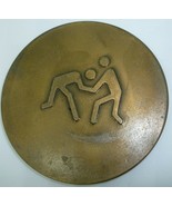 ISRAEL SPRING TOURNAMENT IN WRESTLING 1989 BRONZE PARTICIPATION MEDAL BADGE - $48.00