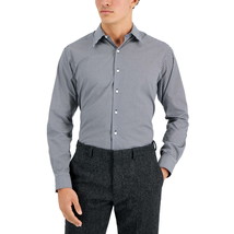 Club Room Men&#39;s Regular-Fit Check Dress Shirt Navy White-XL 17-17.5 - $17.99