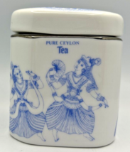 Mlesna Pure Ceylon Tea Porcelain Caddy Blue and White U258 - £15.97 GBP