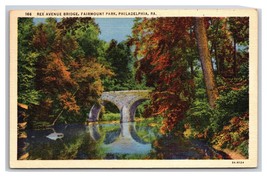 Rex Avenue Bridge Philadelphia Pennsylvania PA Linen Postcard Y13 - £2.29 GBP