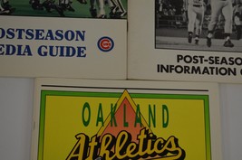 Postseason Information/Media Guides 1987 89 Cubs Giants Athletics Baseball MLB - £38.66 GBP