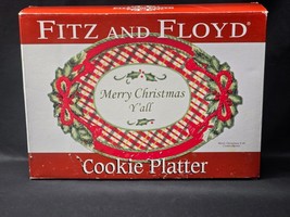 Fitz And Floyd Merry Christmas Y’all Cookie Platter 14&quot; x 10&quot; New In Box... - $18.01