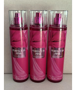 NEW 3 PERFECT IN PINK BATH &amp; BODY WORKS FINE FRAGRANCE MIST BODY SPRAY 8... - $611.63 MXN