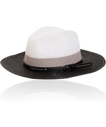 Elsie &amp; Zoey ~ Color Block ~ Panama ~ Fedora Hat ~ Adjustable ~ Brimmed Hat - $51.15 CAD