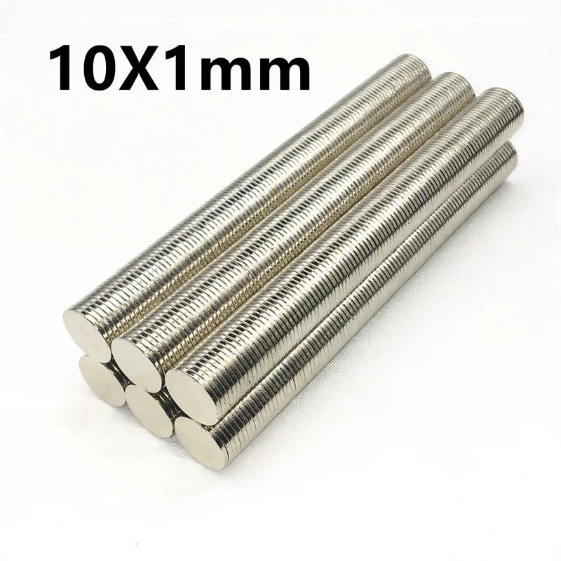 10x1mm Super Strong Round Disc Blocks Rare Earth Neodymium Magnets Fridge Crafts - £8.09 GBP