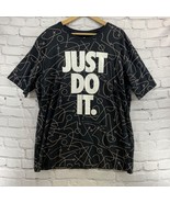 Nike T-Shirt Mens Sz XL Dri-Fit Graphic Tee Black Football Play Print Ju... - £9.35 GBP