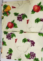 Set of 2 Same Fabric Printed Napkins(18x18&quot;)ROOSTERS &amp;FRUITS,APPLES,PEAR... - £10.08 GBP