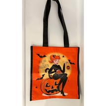 Halloween Vintage Girl Surrounded By Bats Trick Or Treat Reusable Tote T... - £14.85 GBP