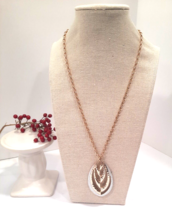 Vintage Sarah Coventry Gold Silver Tone &quot;Aura&quot; Teardrop Necklace and Pendant - £8.95 GBP