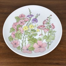 12 1/2&quot;  Painted Amaryllis Ceramic Dinner Plate  #871 Ernestine Salerno ... - £23.60 GBP