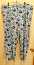 Disney Frozen OLAF PJ pants Womens 3X Snow It All Fleece Lounge Pajama Blue - £11.98 GBP