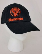 Jagermeister Baseball Cap Hat Black Embroidered Stag Logo Alcohol Advertising - £11.75 GBP