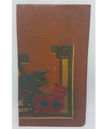 Vintage Tooled Leather Embossed Breast Pocket Billfold 7 3/4&quot; x 4 3/4&quot; - €19,59 EUR