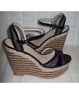 ENZO ANGIOLINI ZOSIMA Striped Wedge Platform Sandal T-strap sz 10 M $120... - £26.95 GBP