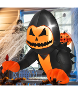 3.3 Feet Halloween Inflatable Pumpkin Head Ghost Broke Out from Window - £25.43 GBP
