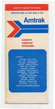 AMTRAK Railroad Eastern Regional Timetable April June 1972 - £9.32 GBP