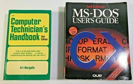 Lot 2 vtg books 1985 1988, MS-DOS ver 3.3 User&#39;s Guide, Computer Tech&#39;s Handbook - £11.15 GBP