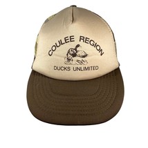 Vtg Coulee Region Ducks Unlimited Hat Cap Adjustable Brown Mesh Camo Wisconsin - £7.55 GBP