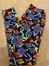 LuLaRoe Kaleidoscope Medallions OS Mosaic Rare Floral Rose NEW Unicorn Blk #189 - £18.67 GBP