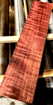 ONE EXOTIC CURLY PURPLEHEART BLANK KILN DRIED S4S WOOD LUMBER ~12&quot; X 4&quot; ... - $57.37