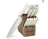 The Pioneer Woman Frontier 14 Pc Forged Cutlery Knife Block Set Linen Iv... - $69.95
