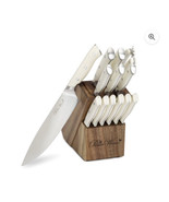 The Pioneer Woman Frontier 14 Pc Forged Cutlery Knife Block Set Linen Ivory NEW - $69.95