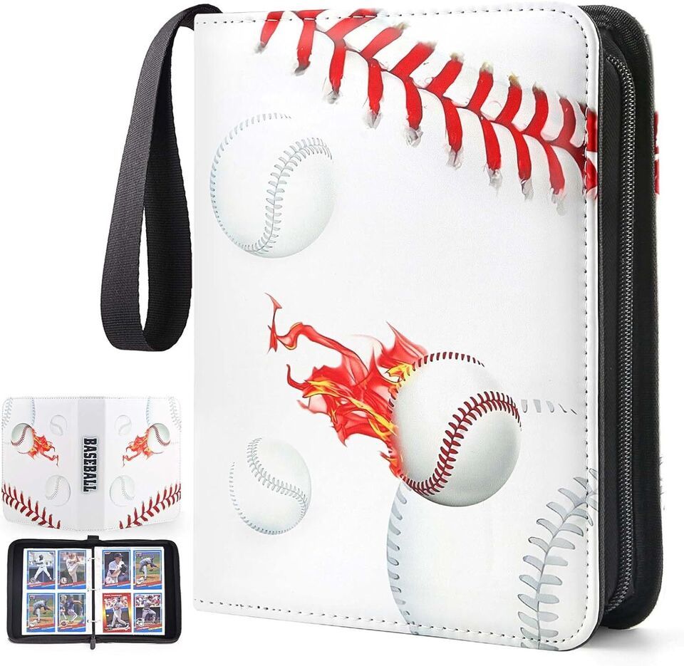 Card Binder 400 Pockets, Trading Card Album Display Holder with Sleeves, (White) - $19.34