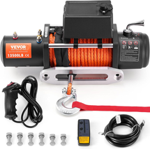 Electric Winch, 13,500 Lb, 12V DC Truck Winch with Φ3/8 in X 80 Ft Synth... - $470.11
