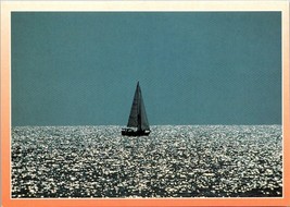 Gulf Coast Sailing Gulf of Mexico Sailboat Blue Skies and Water Vintage Postcard - £7.50 GBP