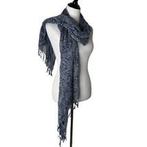 Old Navy Womens Scarf Floral Pattern Fringe Trim Lightweight Wrap One Size - £9.29 GBP