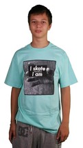 Diamond Supply Co I Skate Tee Therefore I Am Light Blue Cotton Graphic T-Shirt - £14.05 GBP+