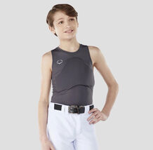 Evoshield Youth Large Protective Baseball Chest Guard Shirt Stretch grey - €25,75 EUR