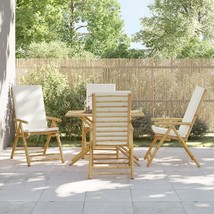  Garden Reclining Chair Set of 4 Cream White Bamboo Four-piece set - €456,74 EUR