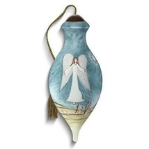 Ne&#39;Qwa Art Angel With Peace On Earth Angel Message Ornament - £54.82 GBP