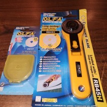 OLFA Rotary Cutter Model RB45H Cutter plus additional blade - £7.75 GBP