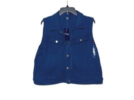 Chaps Blue Vest Jacket Coat XL Women River Path - $31.19