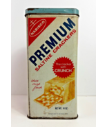 Vintage 1969 Nabisco Premium Saltine Crackers 14 oz. Metal Tin with Lid ... - $14.49